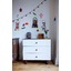 Merlin 3 drawer Dresser White/Walnut - Oeuf NYC